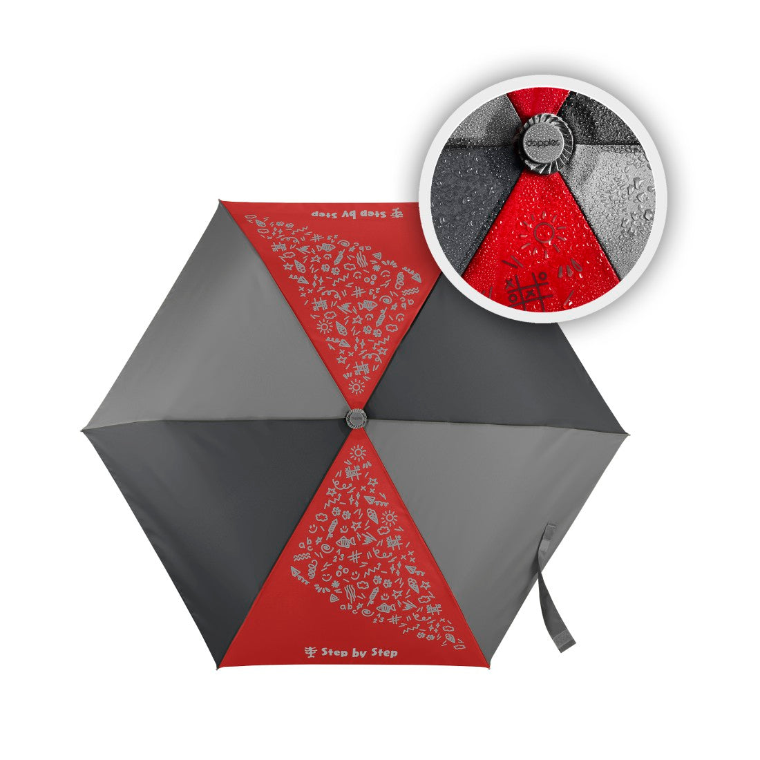 Step by Step Kinder Regenschirm Red mit Magic Rain Effekt