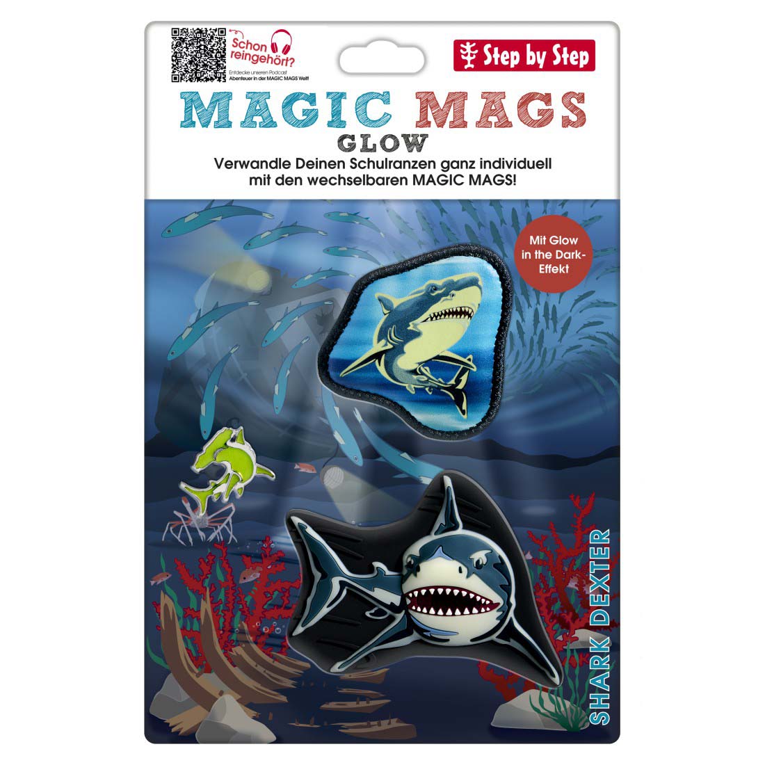 Step by Step Magic Mags GLOW Shark Dexter