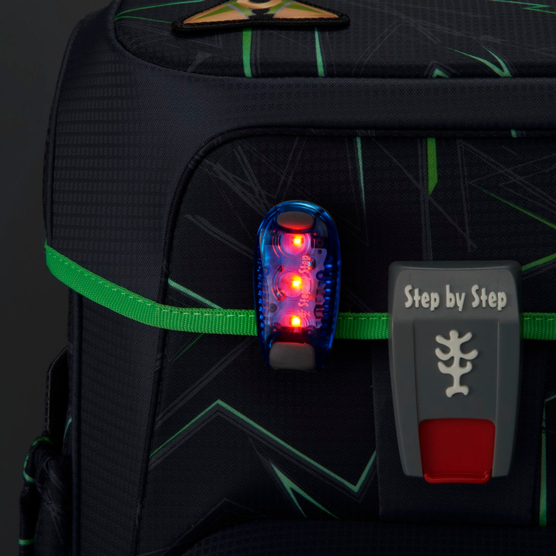 Step by Step LED Sicherheitsklemmleuchte blau