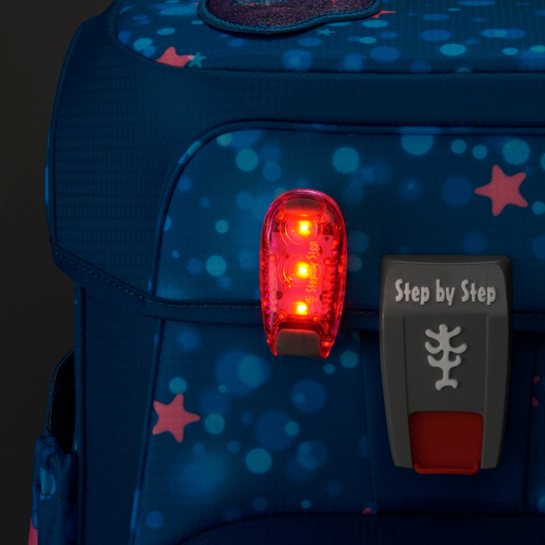 Step by Step LED Sicherheitsklemmleuchte pink
