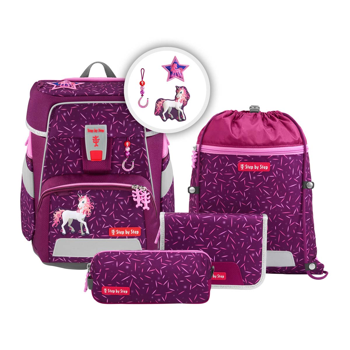 Step by Step Space Schulranzenset 5tlg. Pretty Unicorn Nuala