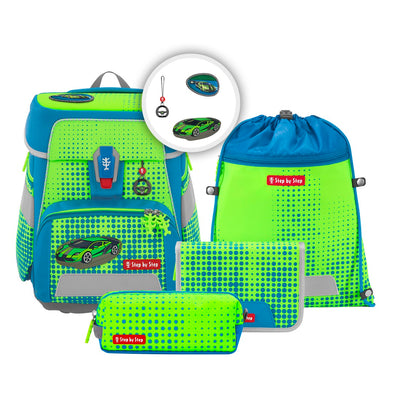 Step by Step Space NEON Schulranzenset 5tlg. Race Car Chuck