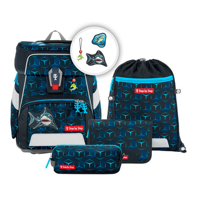 Step by Step Space Shine Schulranzenset 5tlg. Shark Dexter