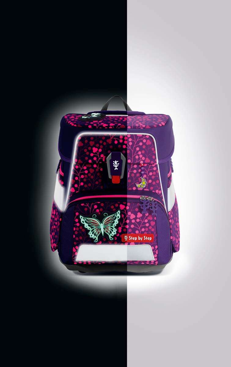 Step by Step Space Shine Schulranzenset 5tlg. Butterfly Night Ina
