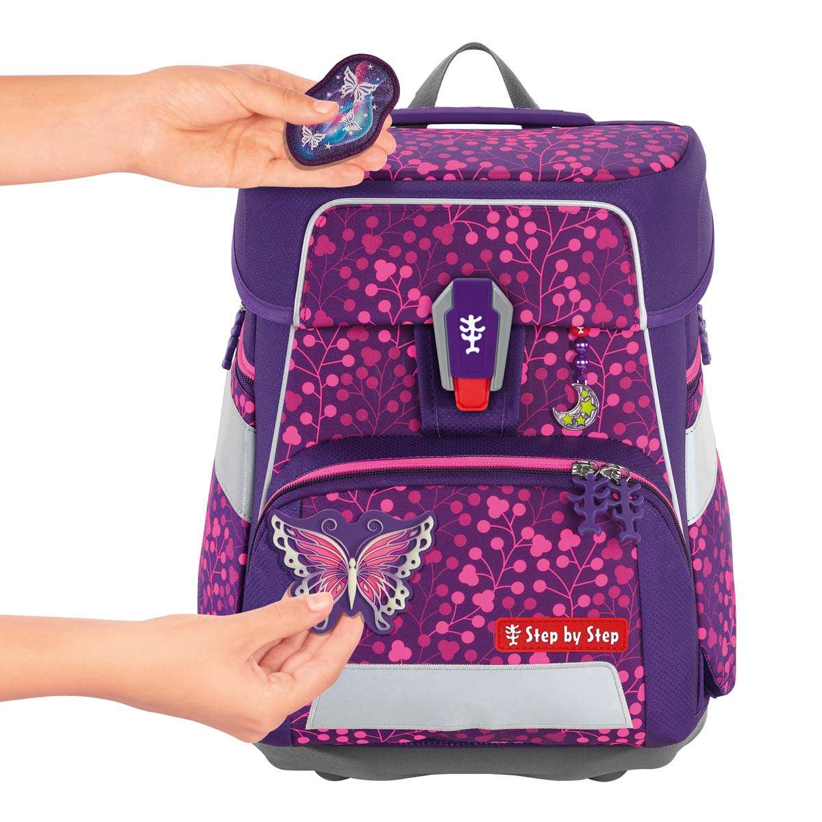 Step by Step Space Shine Schulranzenset 5tlg. Butterfly Night Ina
