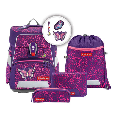 Step by Step Space Shine Schulranzenset 5tlg. Butterfly Night Ina