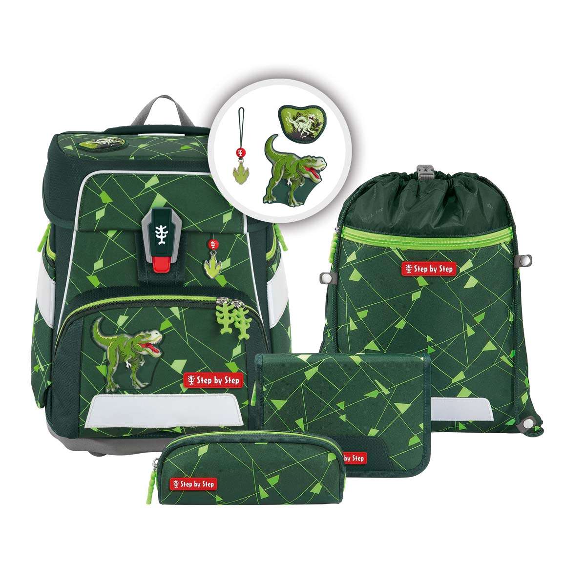 Step by Step Space Shine Schulranzenset 5tlg. Dino Night Tyro
