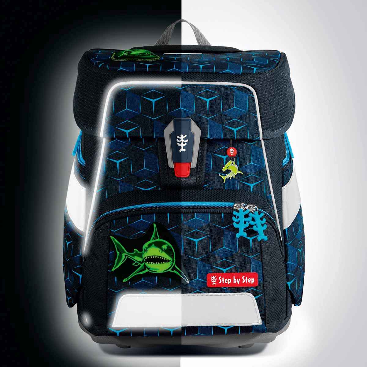 Step by Step Space Shine Schulranzenset 5tlg. Shark Dexter
