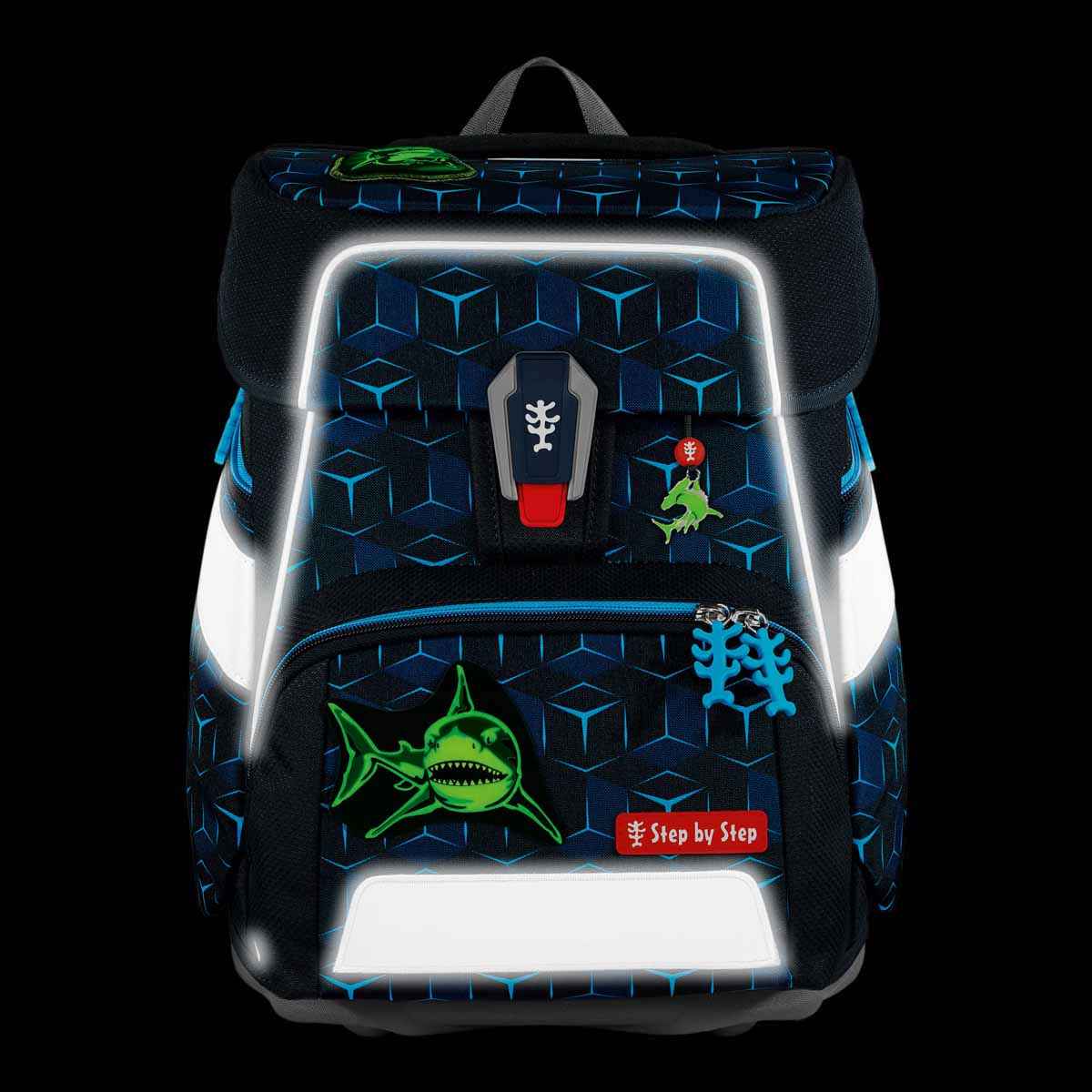 Step by Step Space Shine Schulranzenset 5tlg. Shark Dexter