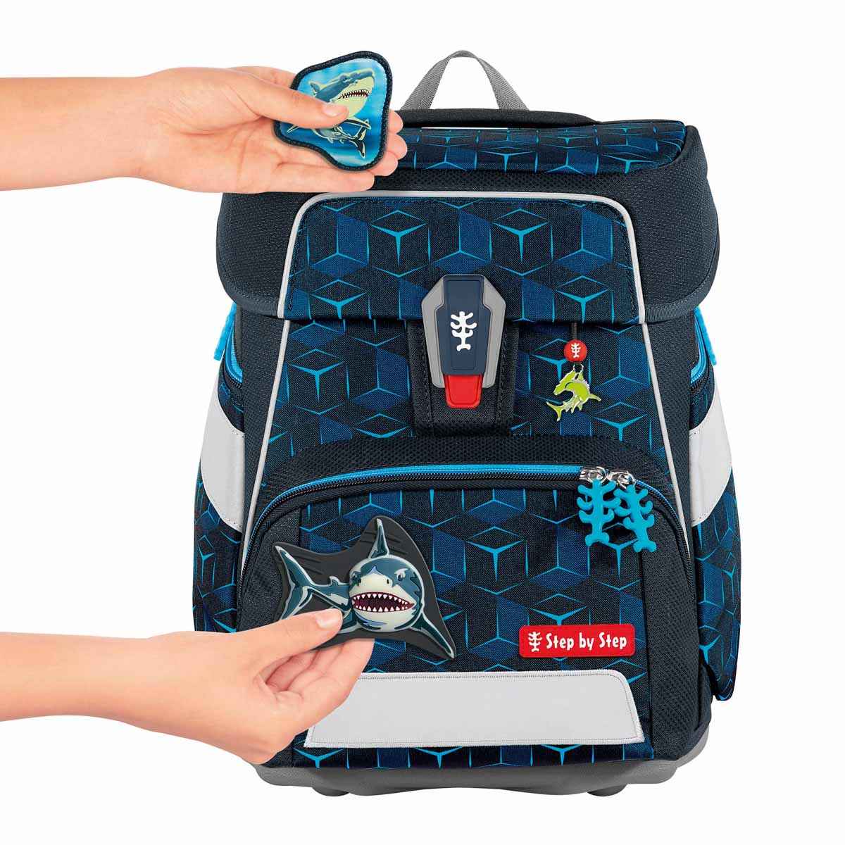 Step by Step Space Shine Schulranzenset 5tlg. Shark Dexter