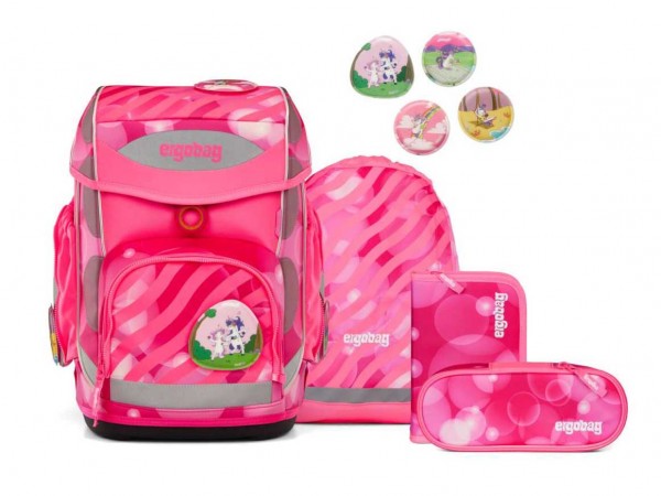 Ergobag Cubo Schulranzenset 5tlg. KuntBärbuntes Einhorn NEO 2025