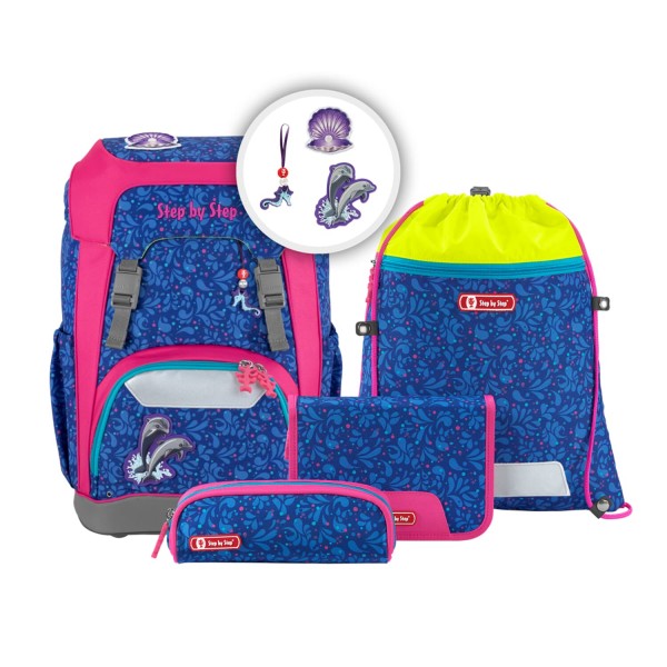 Step by Step Giant Schulranzenset 5tlg. Happy Dolphins