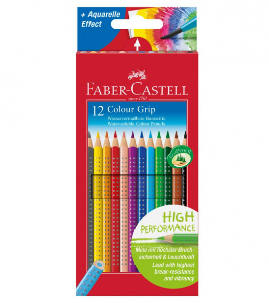 Faber-Castell Colour Grip Wasservermalbare Buntstifte