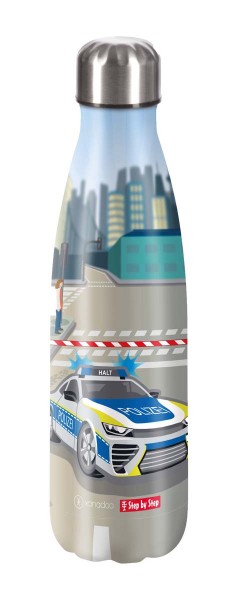 Step by Step Edelstahl Trinkflasche Police Car Cody