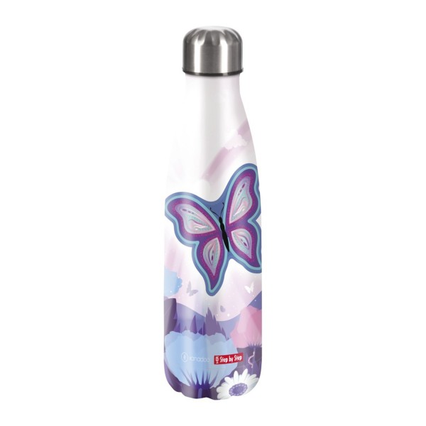 Step by Step Edelstahl Trinkflasche Butterfly Maja