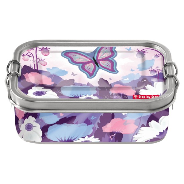 Step by Step Edelstahl Lunchbox Brotzeitbox Butterfly Maja