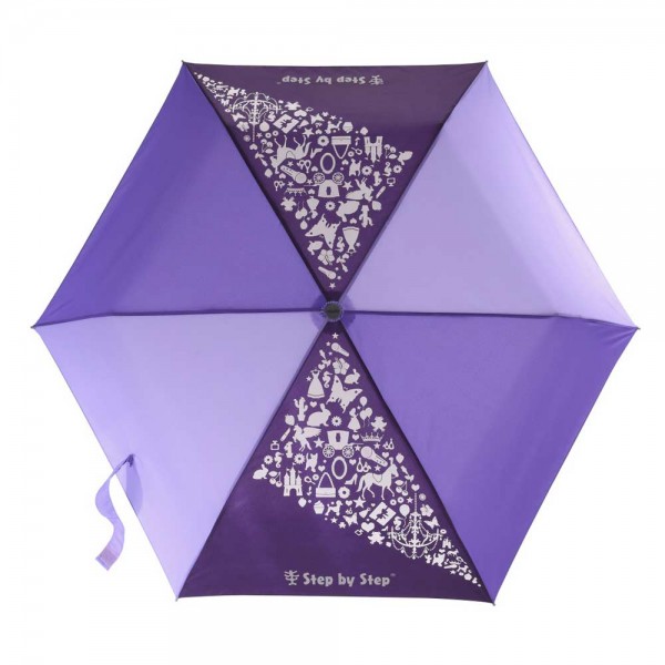Step by Step Kinder Regenschirm Purple mit Magic Rain Effekt