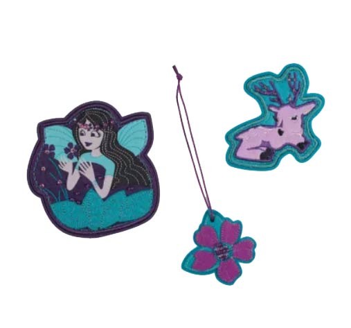 DerDieDas Buttons 3-teilig Fairy Flower