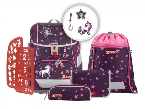 Step by Step 2in1 Plus Schulranzenset 6tlg. Unicorn Nuala