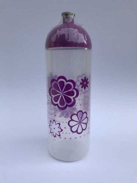 ISYbe Trinkflasche Blumen mit Punkten, Volumen: 0,7L