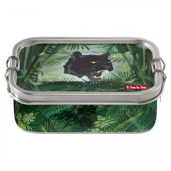Step by Step Edelstahl Lunchbox Brotzeitbox Wild Cat Chiko