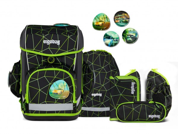 Ergobag Cubo Light Schulranzenset 5tlg. CyBär Race 2025