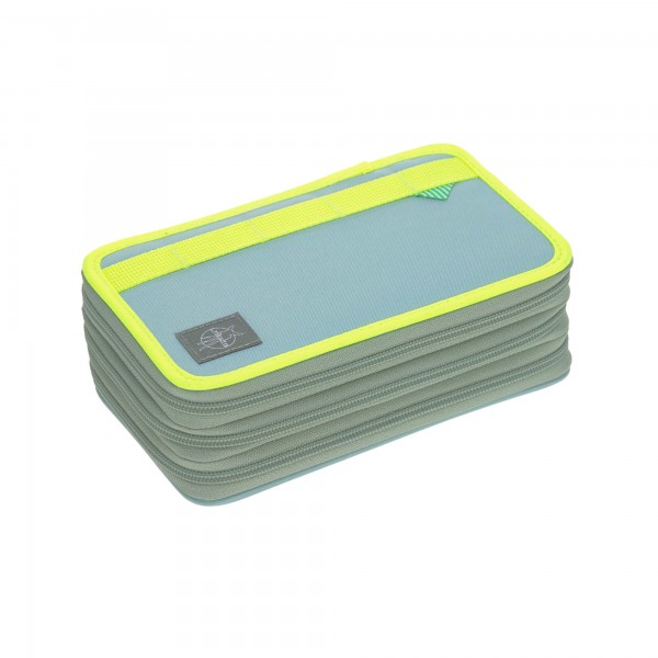Lässig 3-fach Federmäppchen Unique Blue Neon-Yellow