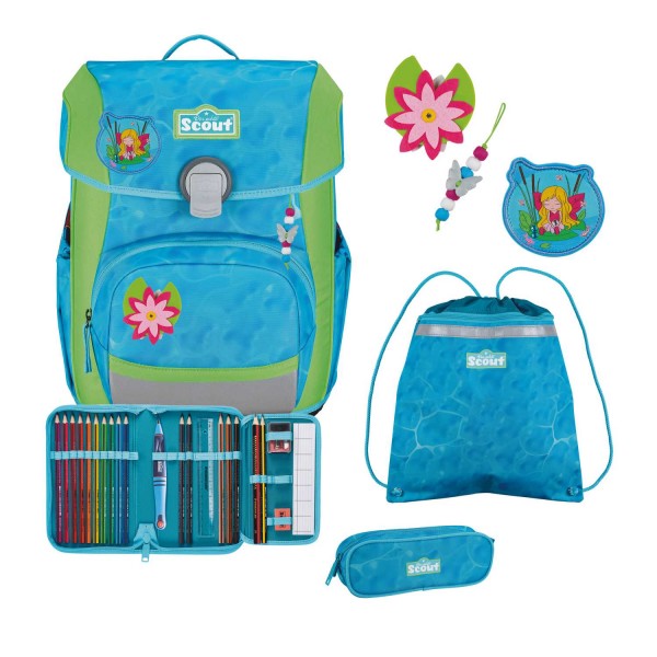Scout Neo DIN Schulranzenset 4tlg. Water Lilly