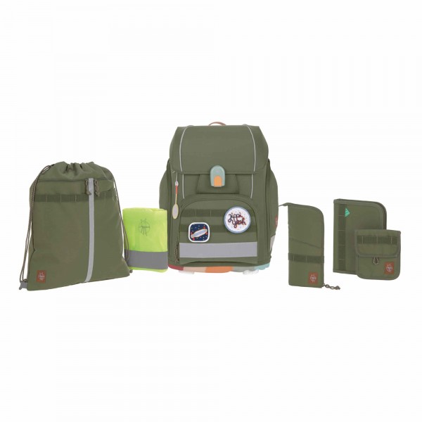 Lässig Schulranzenset 7tlg. Boxy Unique olive